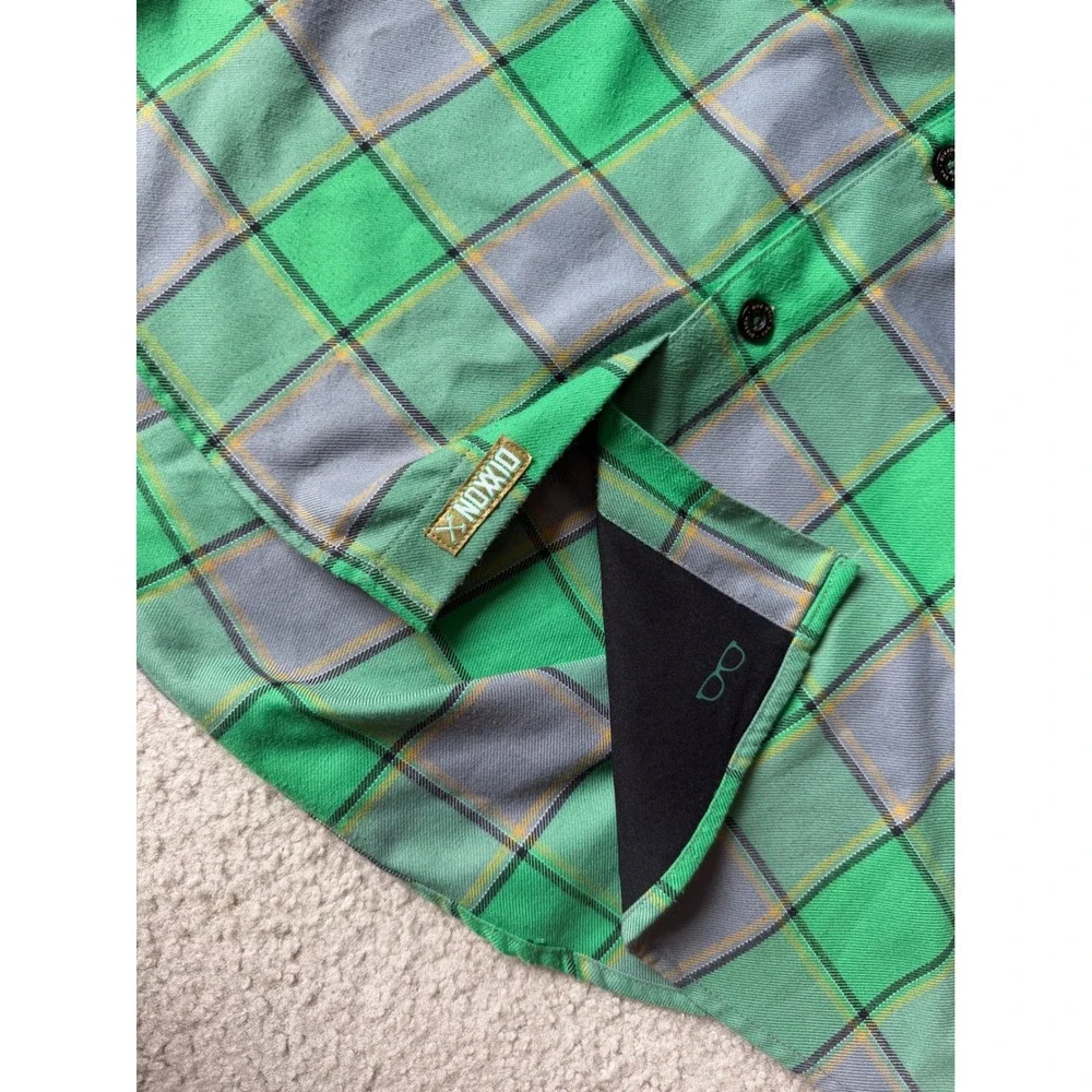 Dixxon Flannel Company The Auld Pub Plaid Mens Shirt Green Large